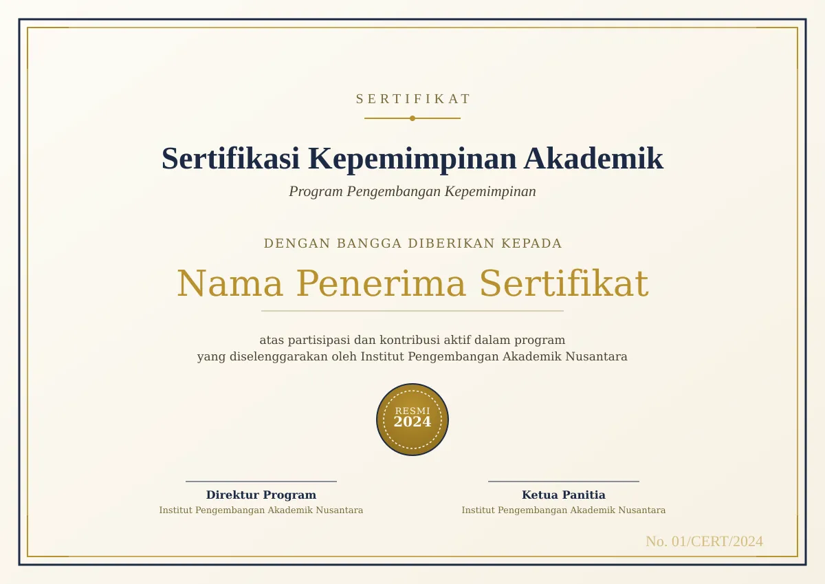 Sertifikat Kepemimpinan Akademik